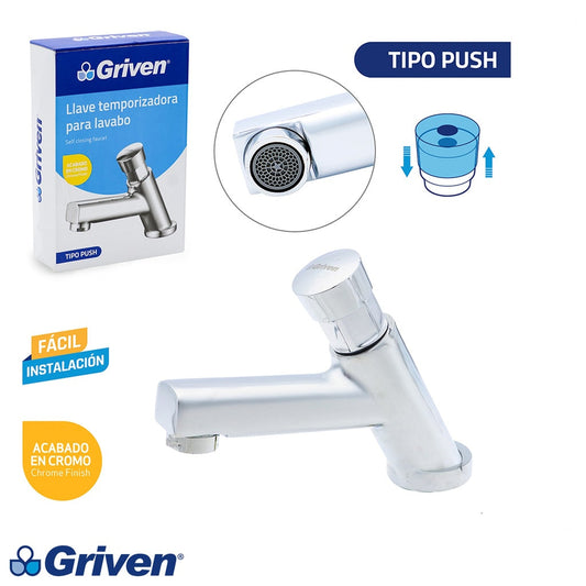 LLAVE TEMPORIZADORA TIPO PUSH GRIVEN GV-DFZ-2