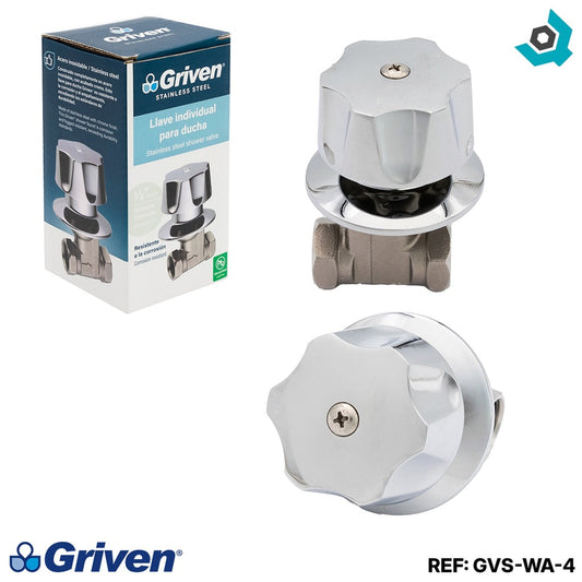 VALVULA INDIVIDUAL PARA DUCHA DE 1/2 GRIVEN GVS-WA-4