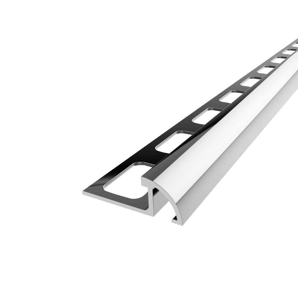 MOLDURA ALUMINIO P/CERAMICA 10MM PLATA BRILLANTE 2.44 METROS 119405