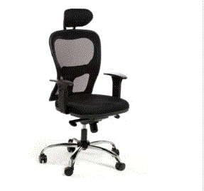 SILLA GIRATORIA PARA OFICINA CON RESPALDO CALADO