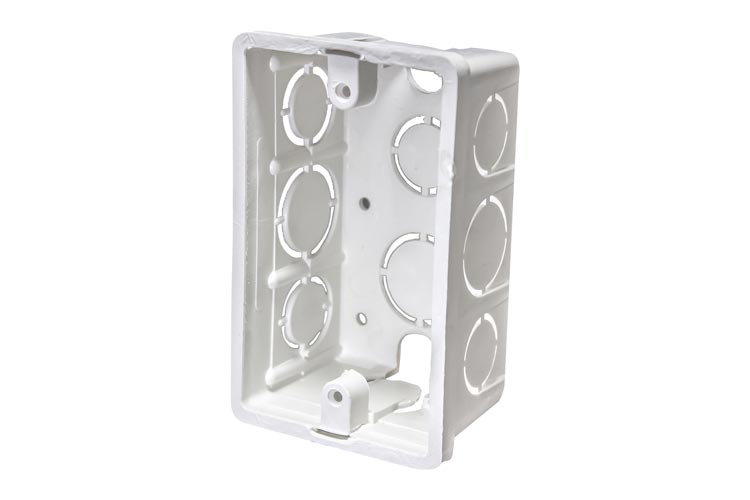 CAJA PVC RECTANGULAR GRIS/BLANCA