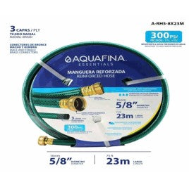 MANGUERA REFORZADA 5/8PLGX23METROS AQUAFINA A-RH5-8X23M