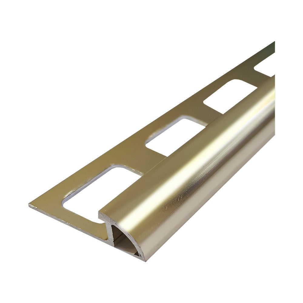 MOLDURA ALUMINIO P/CERAMICA 10MM DORADO BRILLANTE 2.44 METRO 144098