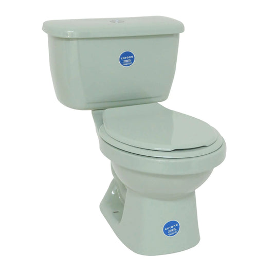 JUEGO INODORO+ASIENTO ACUACER VERDE CLARO 141 CORONA