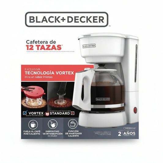 CAFETERA 12 TAZAS BLANCA BLACK-DECKER CM0916W