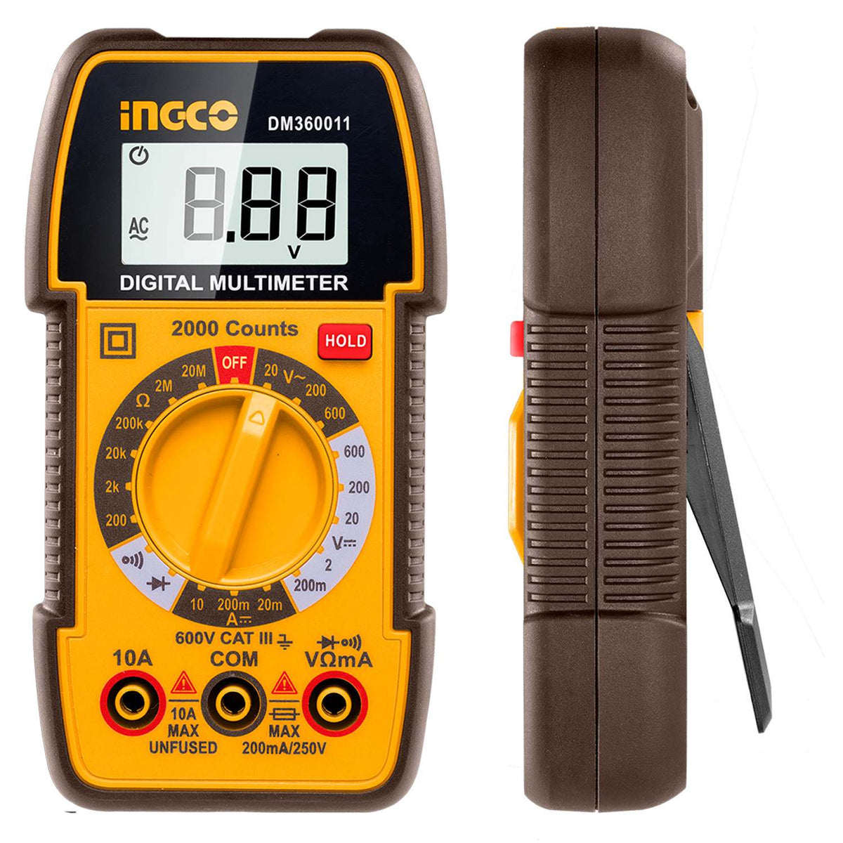 MULTITESTER DIGITAL MULTIFUNCION INGCO 600V DM360011