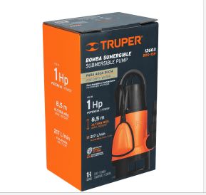 BOMBA SUMERGIBLE PARA AGUA SUCIA DE 1HP TRUPER 12603
