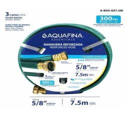 MANGUERA REFORZADA 5/8PLGX7.5METROS AQUAFINA A-RH5-8X7.5M