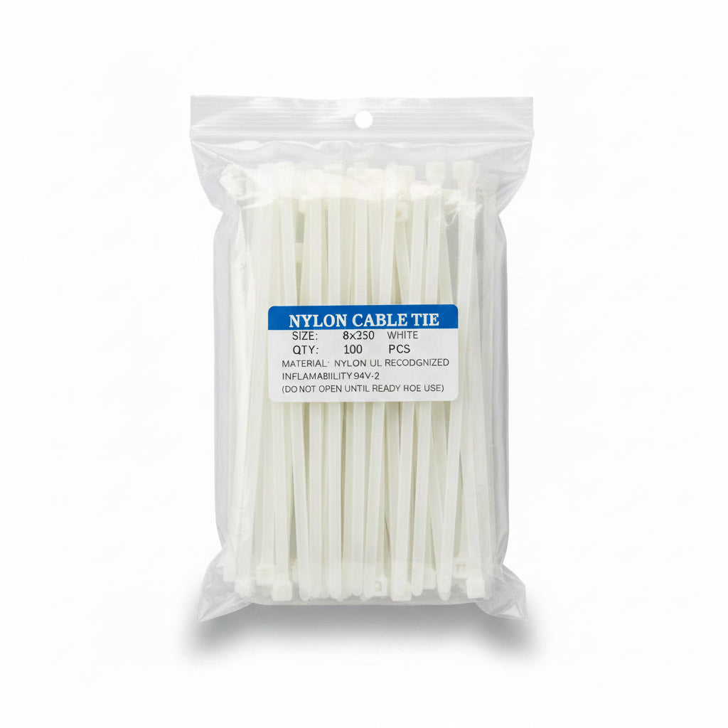 CINCHO PLASTICO 8X25 CM 100 PZAS BOLSA