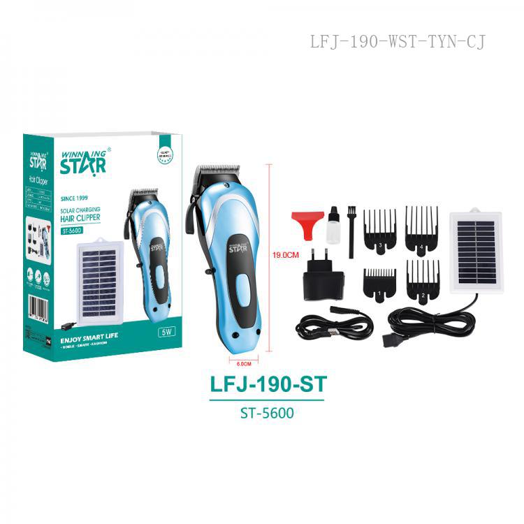 CORTADORA DE PELO CON CARGADOR SOLAR  5W WINNING STAR ST-5600