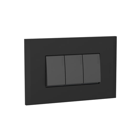 APAGADOR TRIPLE NEGRO 110V/250V  V-TEG VT-211952