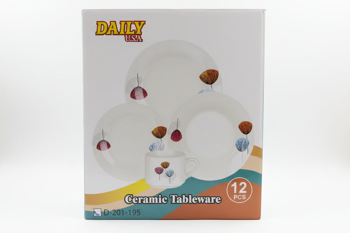 VAJILLA SET 12 PZAS DAILY D-201-195