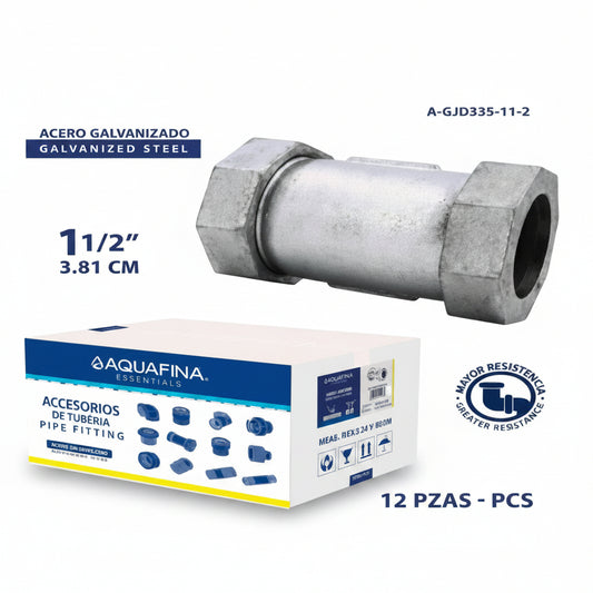 JUNTA RAPIDA GALVANIZADA DE 1 1/2 PLG AQUA FINA A-GJD335-11-2