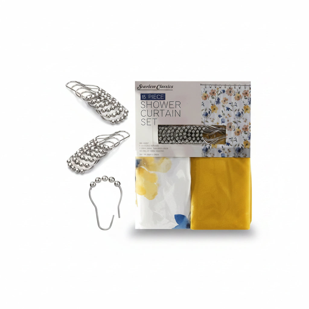 SET DE CORTINA PARA BAÑO 70X72PLG SCR-8288