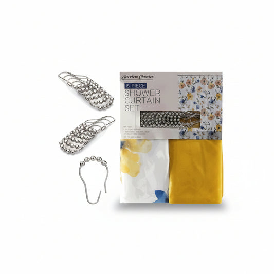 SET DE CORTINA PARA BAÑO 70X72PLG SCR-8288