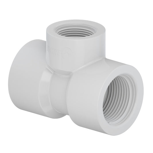 TEE PVC TRIPLE ROSCA 1PLG AQUA FINA
