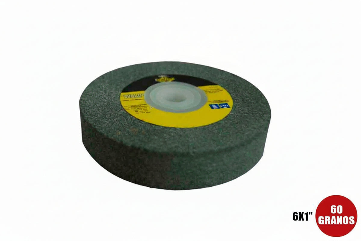 DISCO HUNTER DE PIEDRA PARA DESBASTAR DE 6X1 PLG GRANO 60 PT-1149