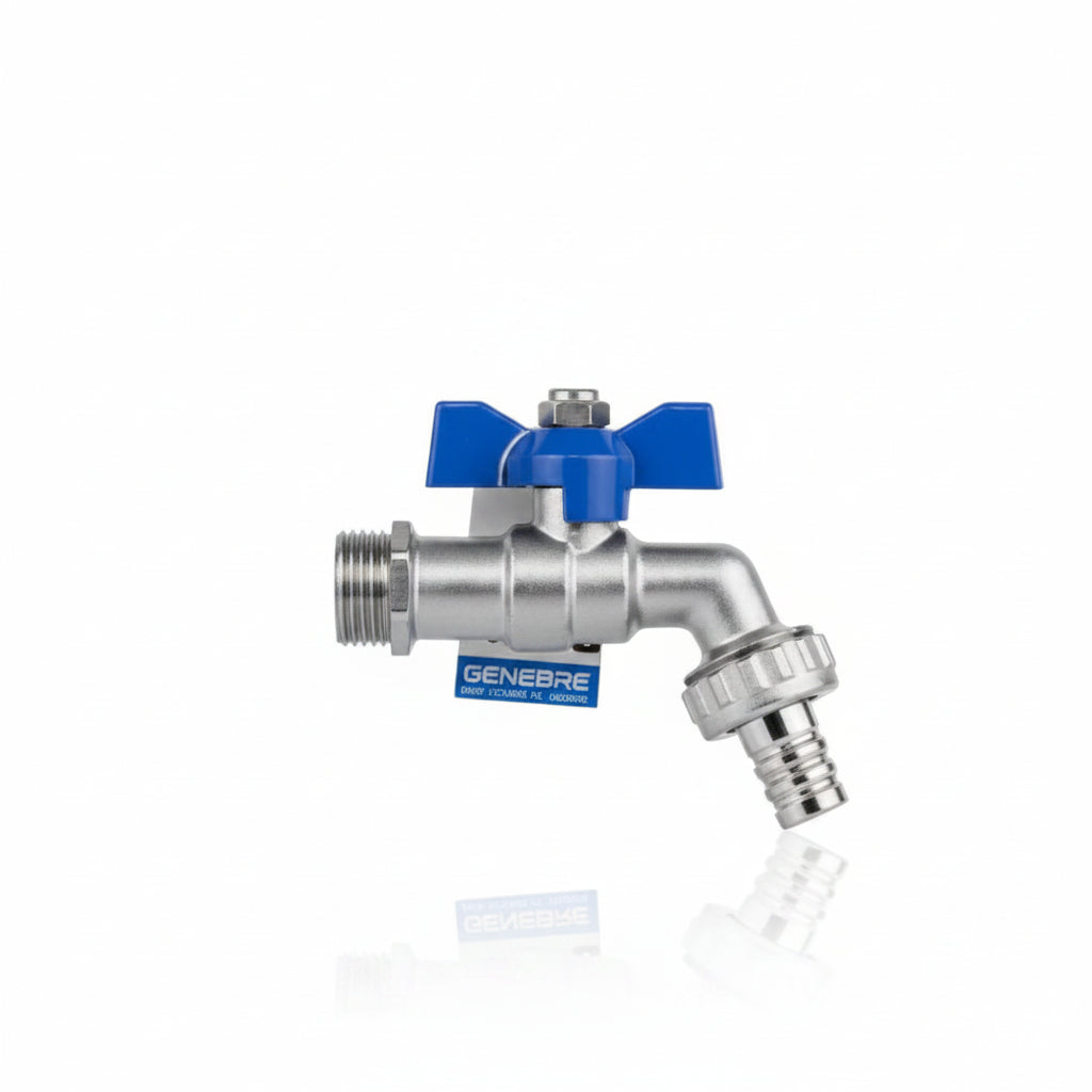 LLAVE MARIPOSA NIQUELADO PARA CHORRO DE 1/2X3/4 PLG GENEBRE