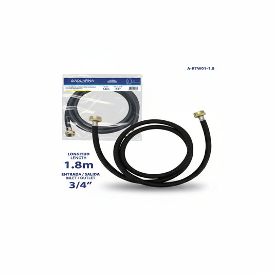 MAGUERA FLEXIBLE PARA LAVADORA 3/4PLGX1.8MTRS AQUA FINA A-RTW01-1.8