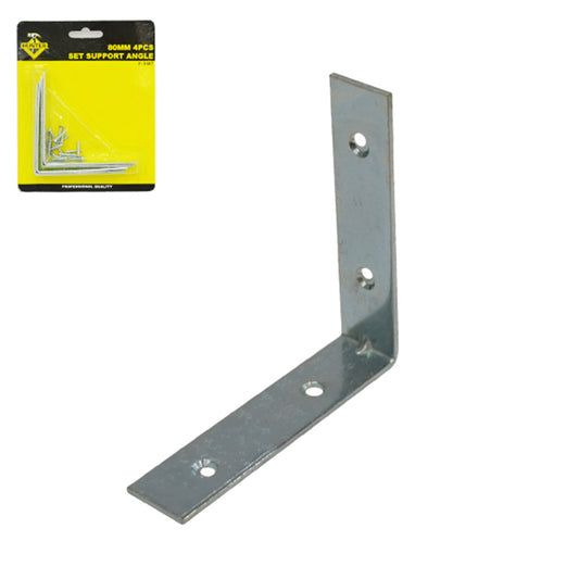 SET DE ANGULO DE SOPORTE ACERO INOXIDABLE 80MM 4PCS HUNTER F-1487