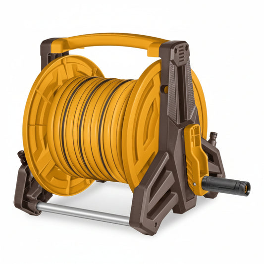 ORGANIZADOR CARRETE ESTACIONARIO CON MANGUERA 12.7MM 20M INGCO HHR20124