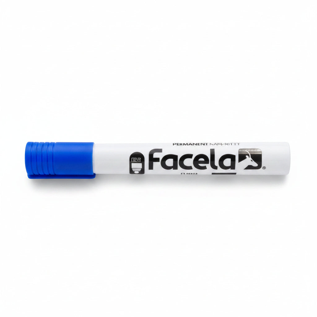 MARCADOR PLASTICO PERMANENTE AZUL FACELA PT34419