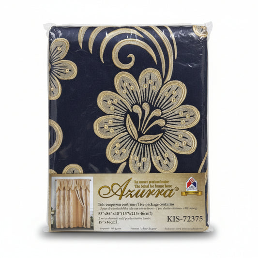 SET DE CORTINAS PARA SALA 2PCS SURTIDO 55X84PLG KIS-72375