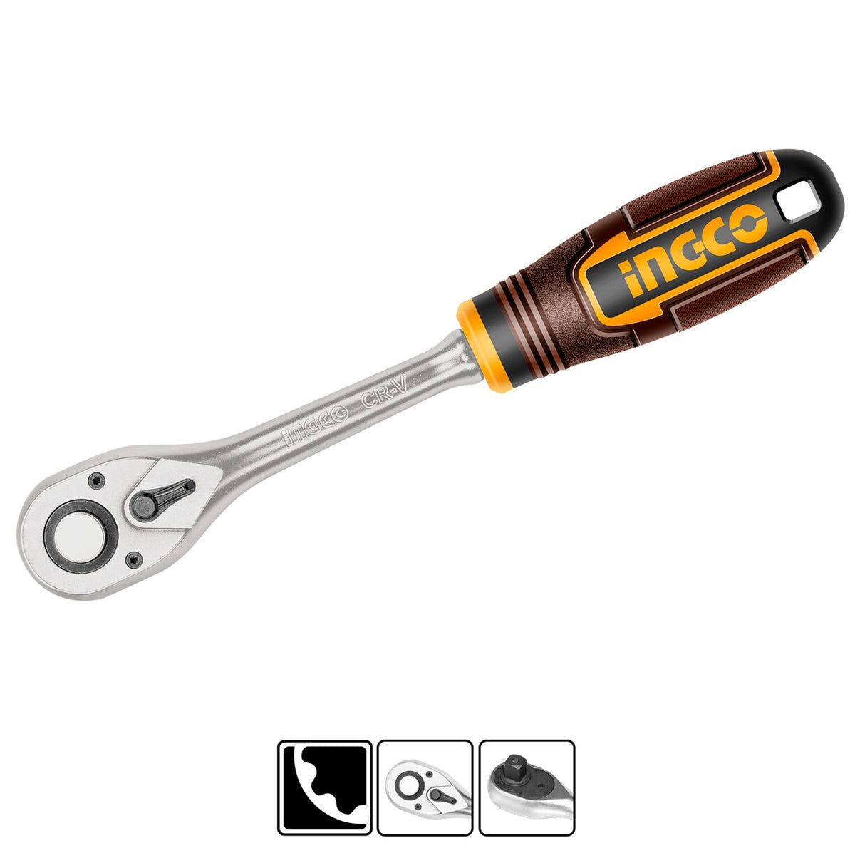 RATCHET 3/8 PLG CROMADO INGCO HRTH0838
