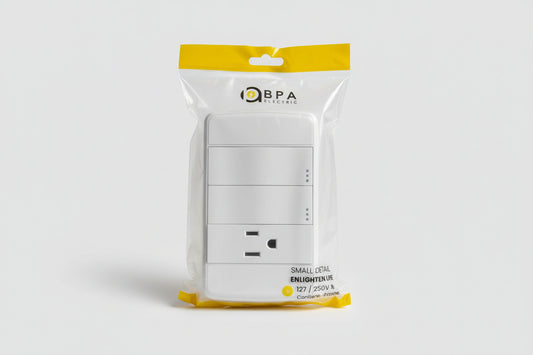 SWITCH DOBLE+ TOMA CORRIENTE BPA ELECTRIC CT00018BL