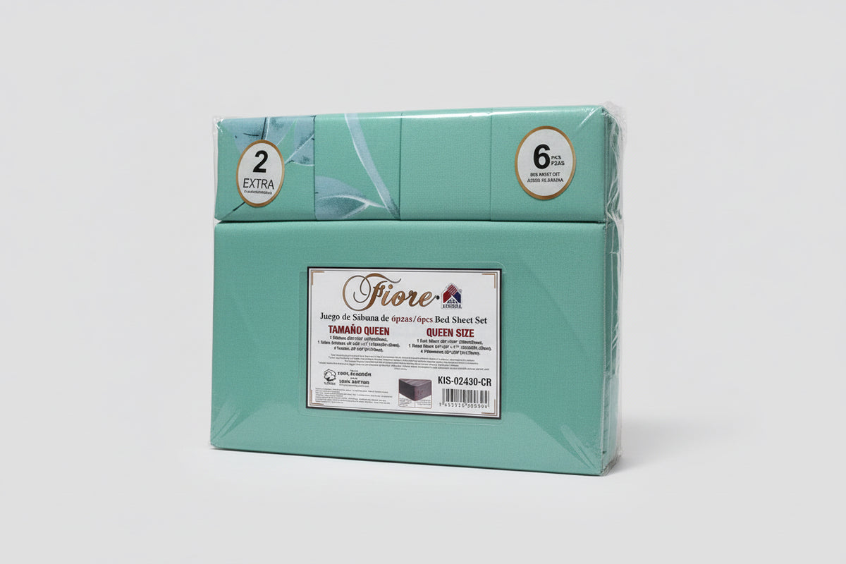 SET DE  SABANAS 6PCS QUEEN KIS-02430-CR