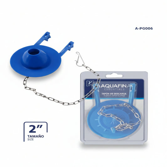 TAPON DE DESCARGA PARA INODORO CON CADENA 2PLG AQUAFINA A-PG006