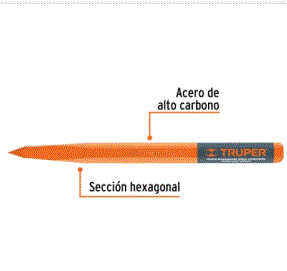 CUÑA HEXAGONAL PARA CONCRETO 1 PLG TRUPER 13056