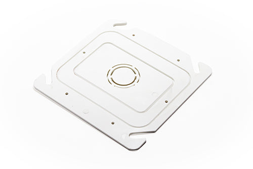 TAPADERA CUADRADA PVC GRIS Y BLANCA 4 PLG GRIS