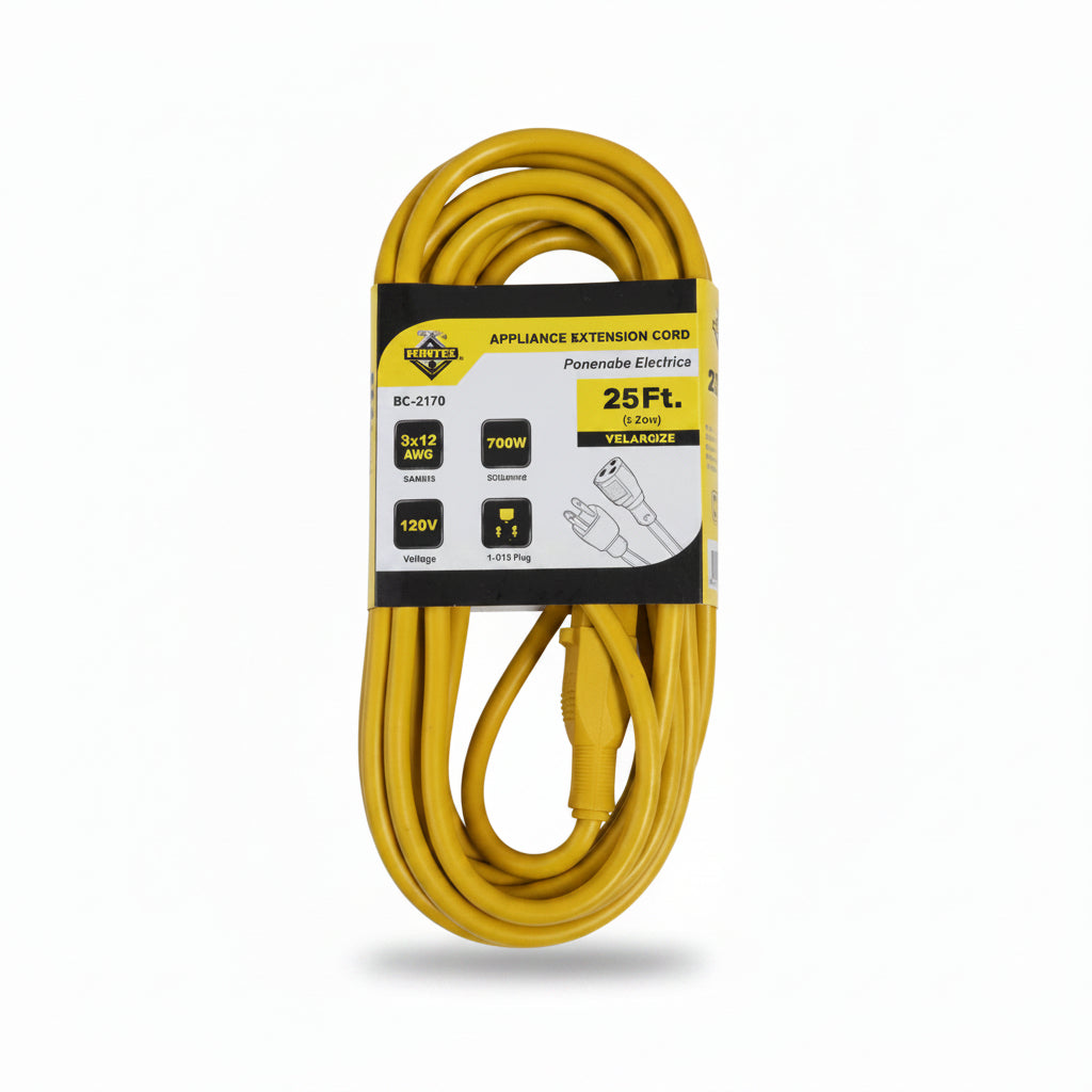 EXTENSION ELECTRICA 12AWGX3C 25FT 700WATTS EL-2116 HUNTER