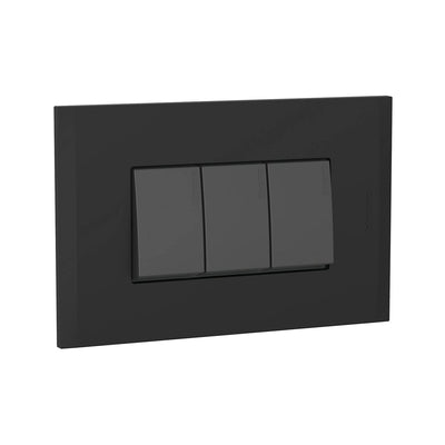 PLACA INCORP BTICINO 3 SWICH NEGRO AF2300EANG