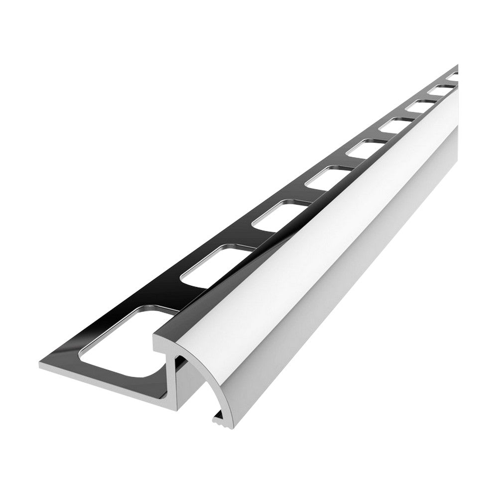 MOLDURA ALUMINIO P/CERAMICA 12MM PLATA BRILLANTE 2.44 METROS