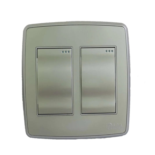INTERRUPTOR DOBLE PLATEADO 250V 10A BPA ELECTRIC SWT010PL