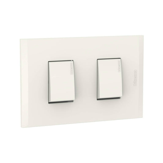 PLACA INCORP  BTICINO 2 SWICH MARFIL  AF2201EM