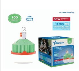 FOCO LED DE EMERGENCIA TIPO GARRAFON 30W STARLED SL-LREB-30W-GN