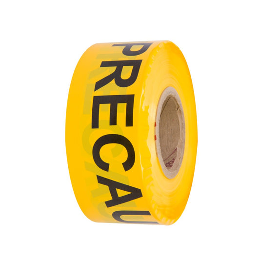 CINTA PERIMETRAL PRECAUCION AMARILLO 75MMX305M UNIDAD