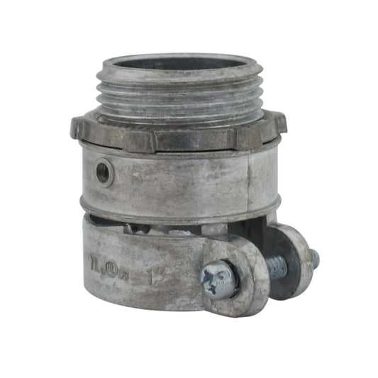 CONECTOR RECTO PARA CORAZA GALVANIZADA BX 1 PLG