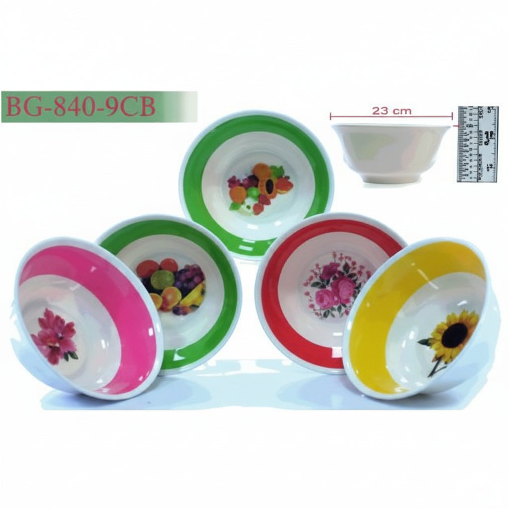 PLATO HONDO MELAMINA SURTIDO 9PLG BG-840-9CB
