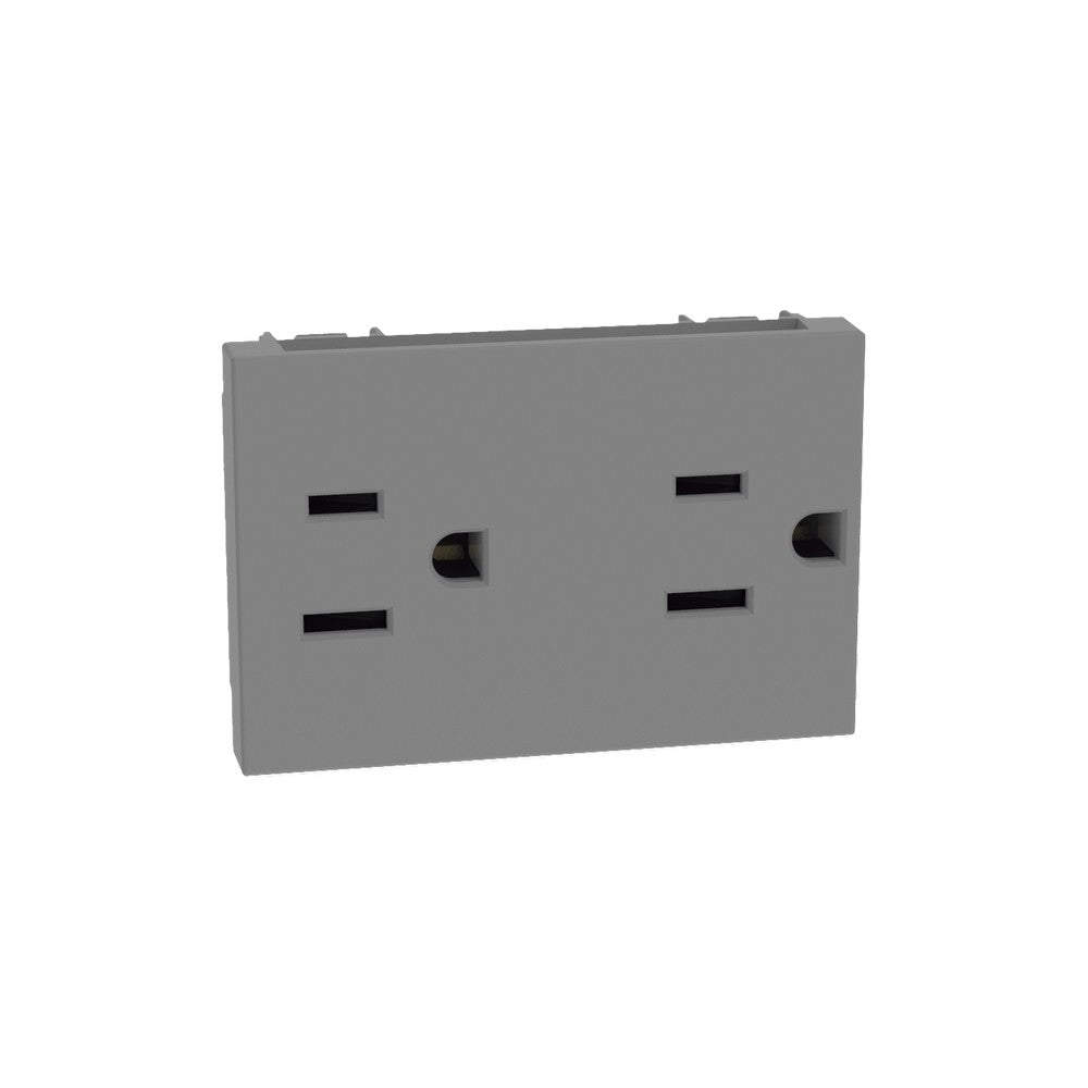 TOMA DOBLE POLARIZADO GRIS 2P 15A 17V MATIX GO BTICINO JG4188
