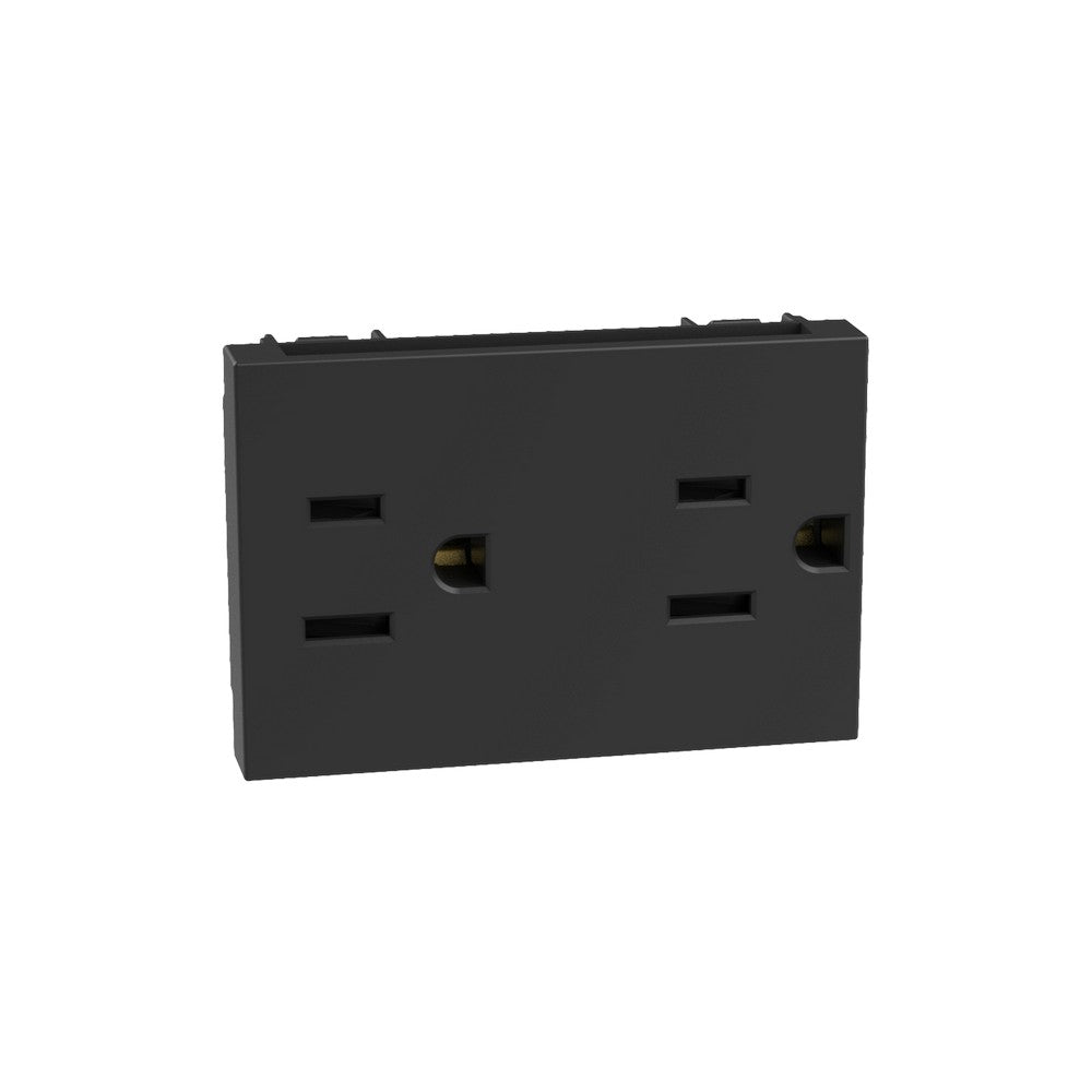 TOMA DOBLE POLARIZADO NEGRO 2P 15A 17V MATIX GO BTICINO JB4188