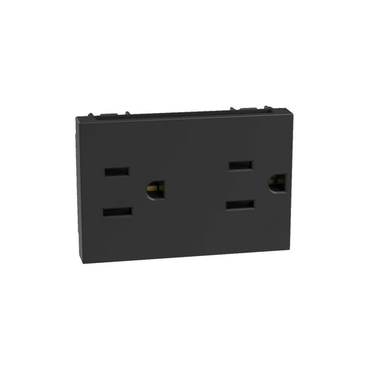 TOMA DOBLE POLARIZADO NEGRO 2P 15A 17V MATIX GO BTICINO JB4188