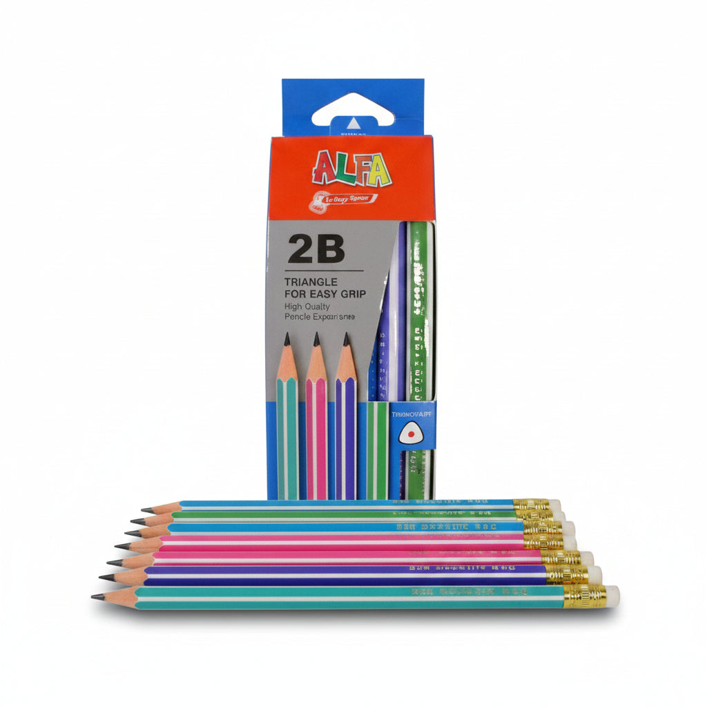 LAPICES ERGONOMICOS TRIANGULAR 12PCS ALFA AF12-834