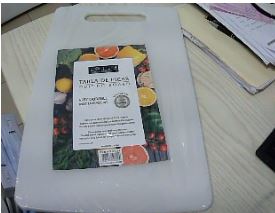 TABLA BLANCA DE PICAR LOTUS 37× 23 CM 51392 UNIDAD