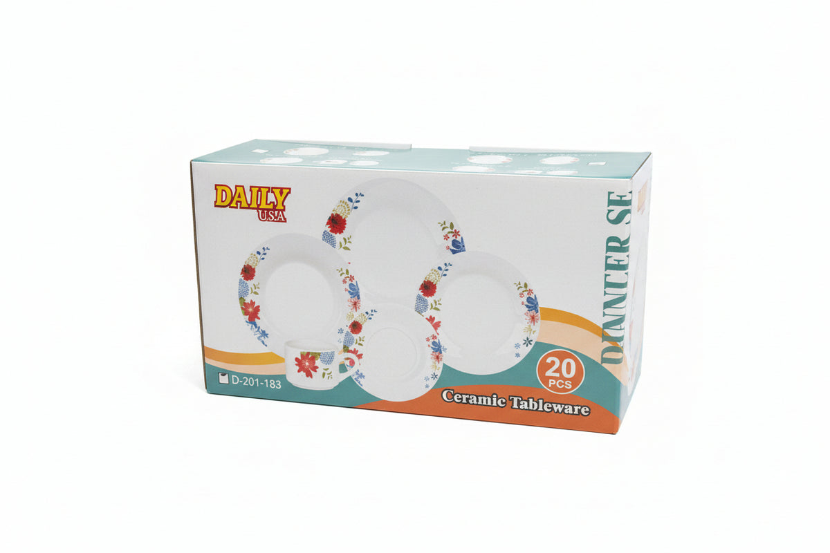 VAJILLA DE CERAMICA SET 20 PZAS DAILY D-201-183