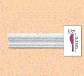 MOLDURA PVC PARA PARED 12CM X 240CM UNIDAD