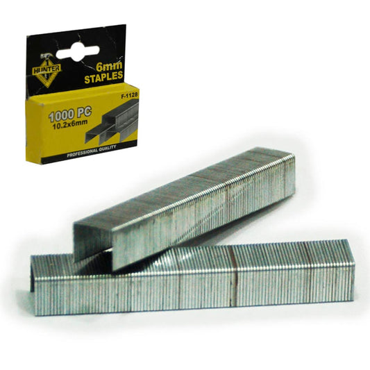 CAJA CON 1000 GRAPAS DE 10.2X6MM HUNTER f-1128